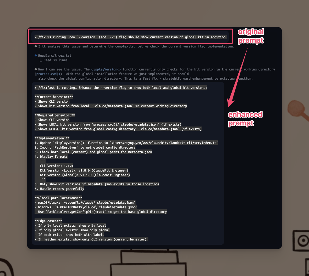 Fix Prompt Enhancement
